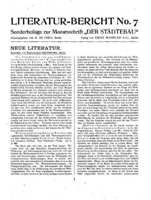 Literatur-Bericht No. 7