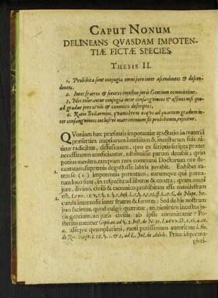 Caput Nonum Delineans Qvasdam Impotentiae Fictae Species.