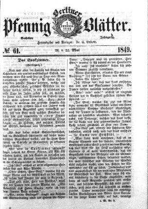 No. 61, 21. u. 22. Mai