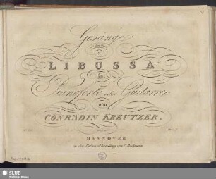 No. 20: Gesänge aus der Oper Libussa für Pianoforte oder Guitarre