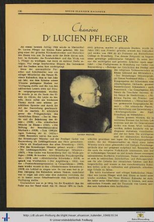 Chanoine Dr Lucien Pfleger.