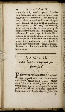 Ad Cap. II. An bellare unquam justum sit?