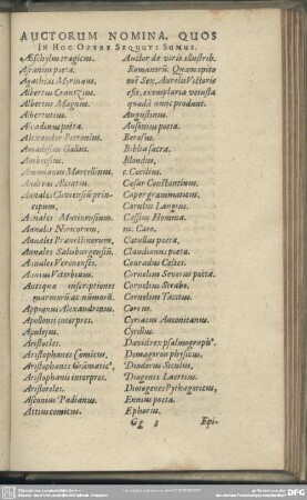 Auctorum Nomina, Quos In Hoc Opere Sequuti Sumus