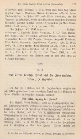 171-174 Der älteste deutsche Druck und die Immaculata
