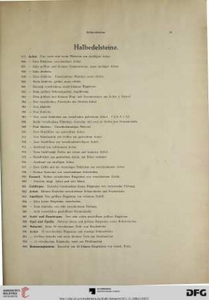 Halbedelsteine (Nr. 955-1049)