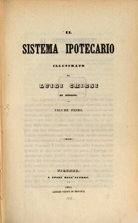 Il sistema ipotecario illustrato, 1