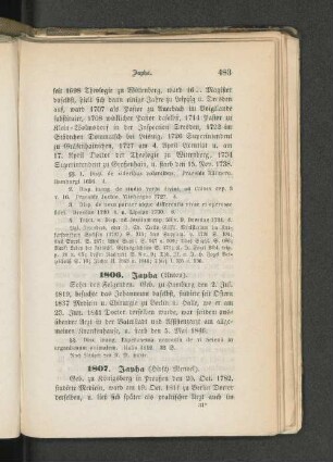 1807. Japha (Hirsch Mendel).