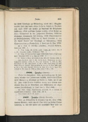 1807. Japha (Hirsch Mendel).