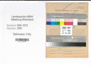 Entnazifizierung Fritz Sahrmann , geb. 28.05.1897 (Arbeiter)