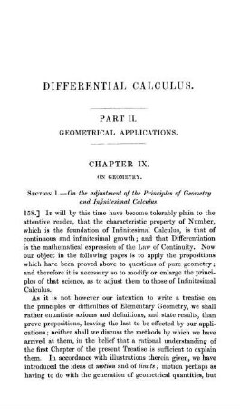 Chapter IX. On Geometry.