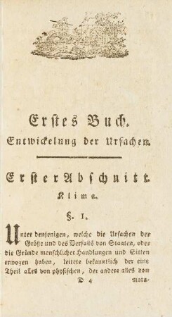 Erstes Buch. Entwickelung der Ursachen