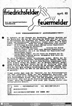 1989,Apr.: Friedrichsfelder Feuermelder