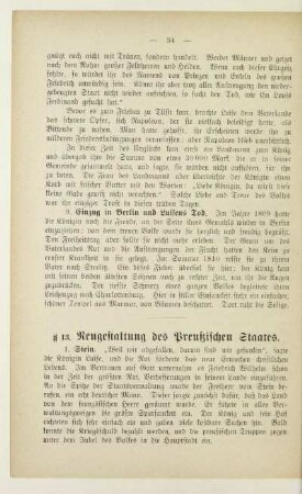 § 13. Neugestaltung des Preußischen Staates