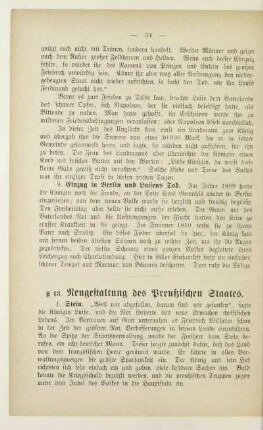 § 13. Neugestaltung des Preußischen Staates