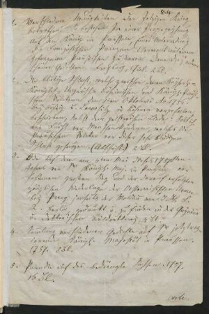 Handschriftliches Inhaltsverzeichnis des Sammelbandes