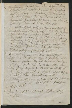 Handschriftliches Inhaltsverzeichnis des Sammelbandes