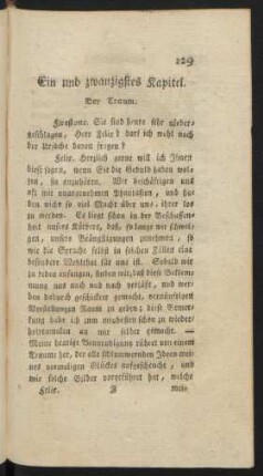 Ein und zwanzigstes Kapitel - Sechs und zwanzigstes Kapitel