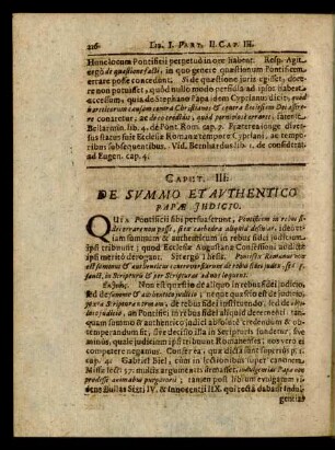 Caput III. De Summo Et Authentico Papae Judicio.