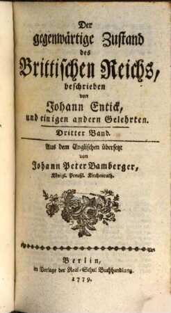 Der gegenwärtige Zustand des Brittischen Reichs, 3