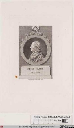 Bildnis Papst Pius VI. (Giovanni Angelo conte Braschi) (reg. 15. 2. 1775 - 29. 8. 1799)