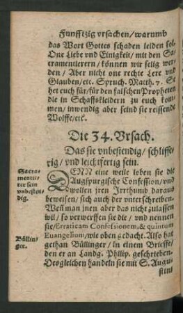 Die 34. Ursach.