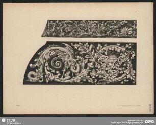 Decorations-Motive zum allgemeinen Gebrauch. Florale Ornamentik mit Männerkopf