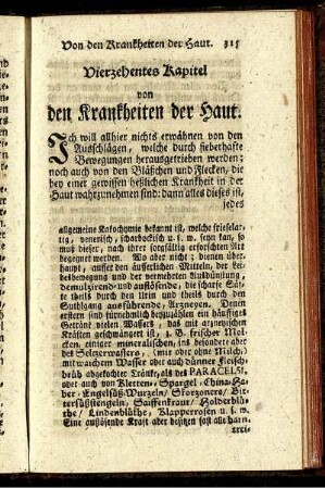 Vierzehentes Kapitel von den Krankheiten der Haut.