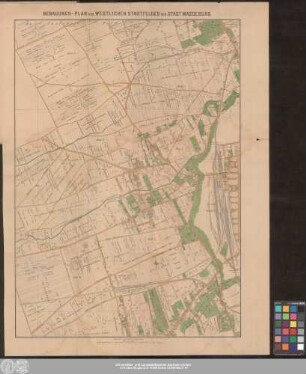 Bebauungs-Plan des westlichen Stadtfeldes der Stadt Magdeburg