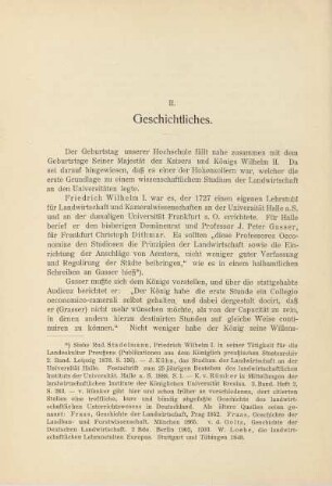 II. Geschichtliches