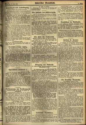 Zweite Ausgabe vom Donnerstag, den 25. Juni 1931.
