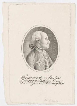 Bildnis des Friederich Josias v. Sachsen-Coburg