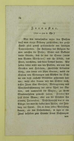 14. Zoroaster. (600 - 500 v. Chr.)