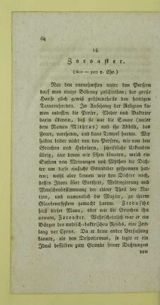 14. Zoroaster. (600 - 500 v. Chr.)
