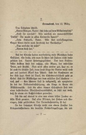 2. Sonnabend, den 13. März