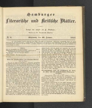 No. 6. 19. Januar 1853