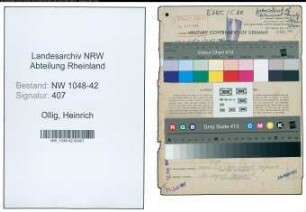 Entnazifizierung Heinrich Ollig , geb. 03.09.1903 (Gaertner)