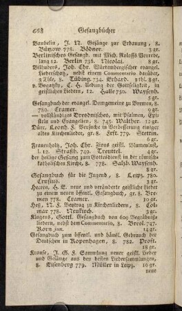668-679, Gesangbücher - Geschichte