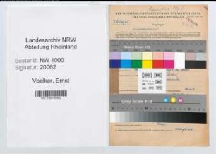 Entnazifizierung Ernst Voelker, geb. 17.08.1898 (Zolloberinspektor)