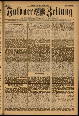 Ausgabe vom Freitag, den 10. April 1896.
