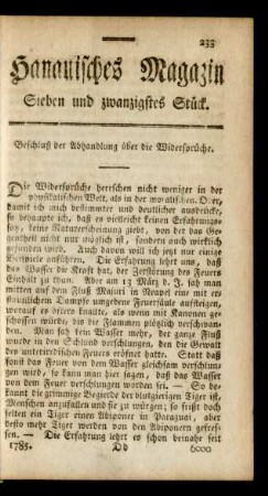 Sieben und zwanzigstes Stück
