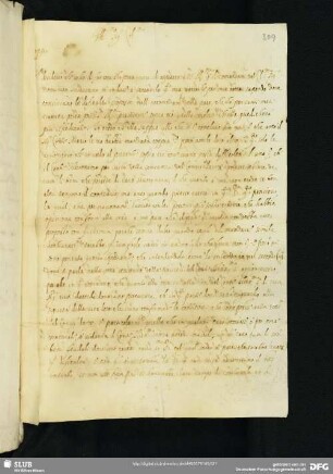 Brief des Piero Duoddo? Card[ina]le