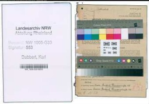 Entnazifizierung Karl Dabbert , geb. 17.01.1894 (Lehrer)