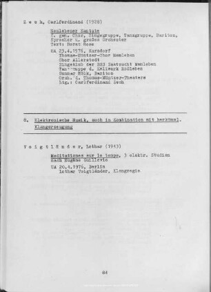 8. Elektronische Musik