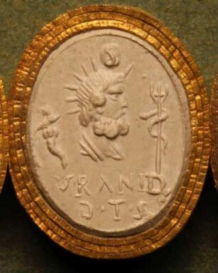 Profilkopf des Jupiter Serapis Ammon mit Füllhorn und Dreizack (Daktyliothek, Erstes Mythologisches Tausend)