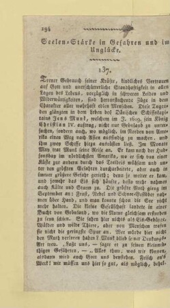 Seelen-Stärke in Gefahren und im Unglücke