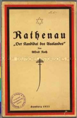 Antisemitische Hetzschrift gegen Walther Rathenau