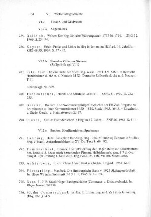 VI.2. Finanz- und Geldwesen