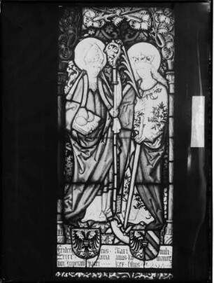 Schloß Eberstein Glasmalerei Heiliger Nikolaus und heilige Katharina (um 1497)
