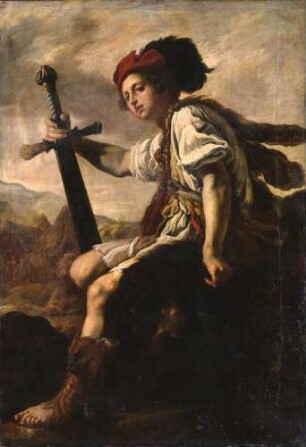David mit dem Haupte Goliaths