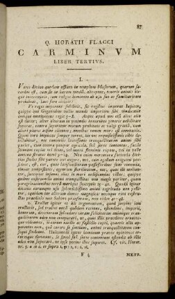 Carminum Liber Tertius.